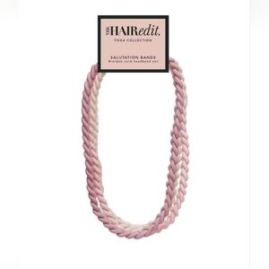 The Hair Edit Pink and Cream Braided Headband Set Nwt